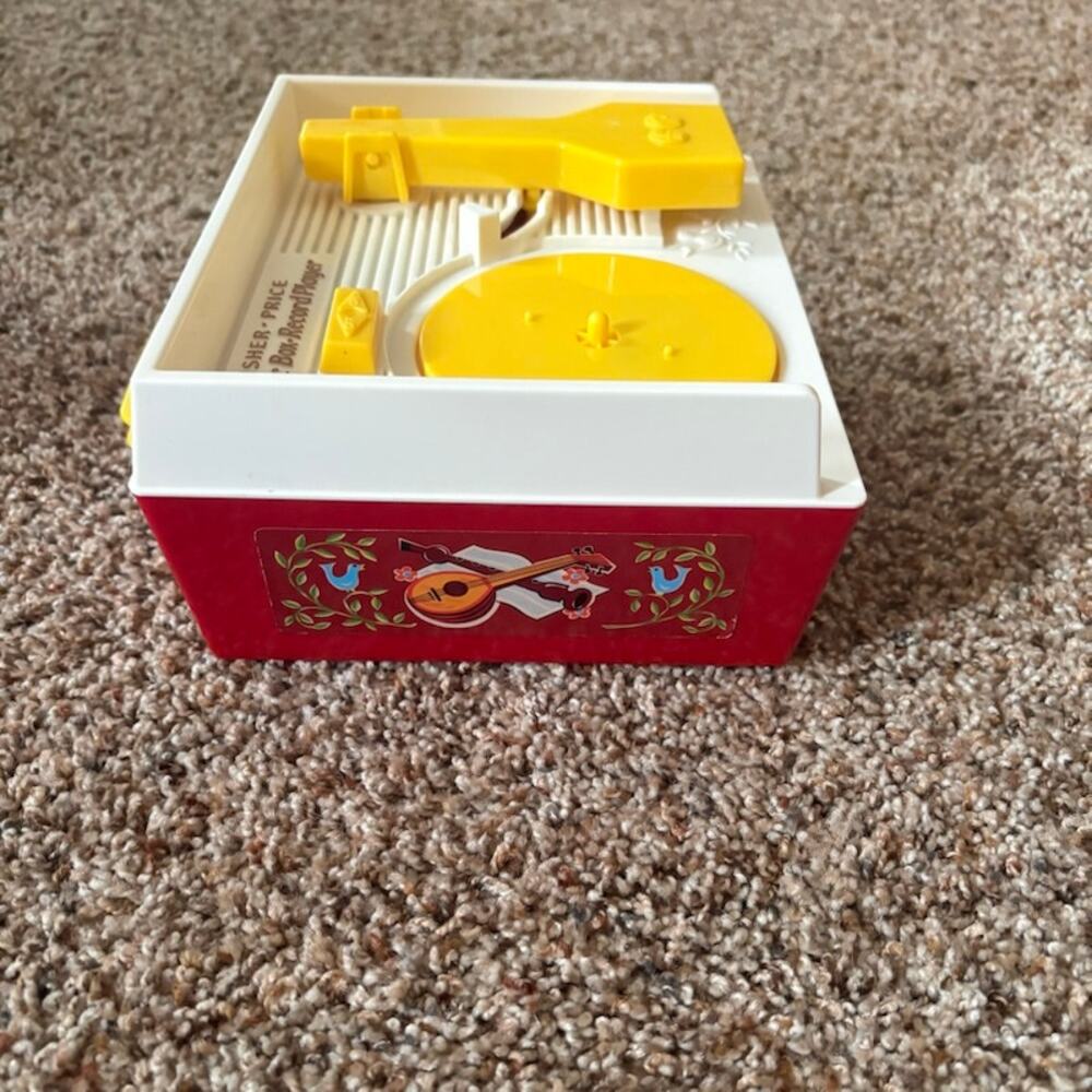 Fisher Price Record Player Music Box 5 Discs 10 Songs Tested Vintage Style - Picture 9 of 14